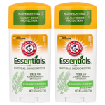 Arm & Hammer, Essentials™ с натуральными дезодорантами, дезодорант, розмарин и лаванда, 2 шт. в упаковке, 71 г (2,5 унции)