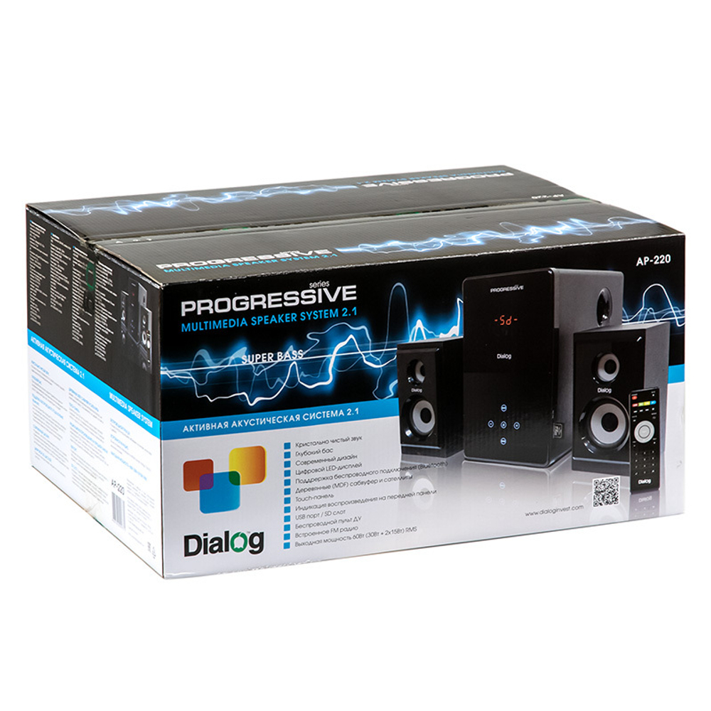 Акустика 2.1 Dialog AP-220 USB/FM/60W Bluetooth