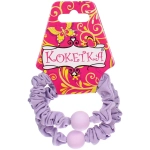 Резинки для волос 2шт «Мята», бусинки, микс 5 цветов, d-5см (Кокетка)