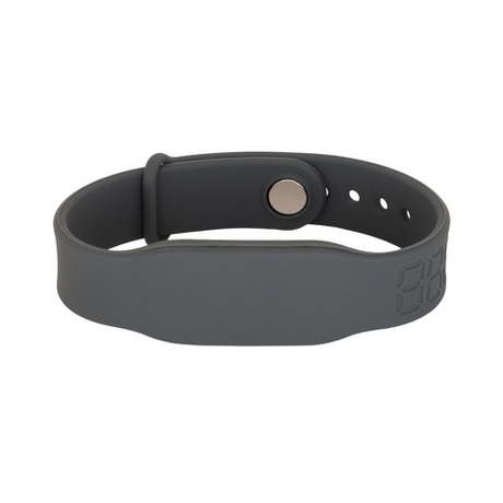 Силиконовый RFID браслет T5577 “PRESTIGE TEMIC” СЕРЫЙ, с застёжкой