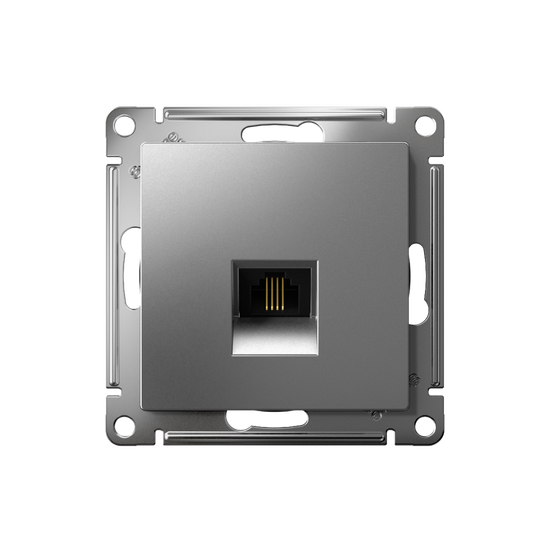 Розетка телефонная 1-м СП AtlasDesign RJ11 механизм сталь SE ATN000981