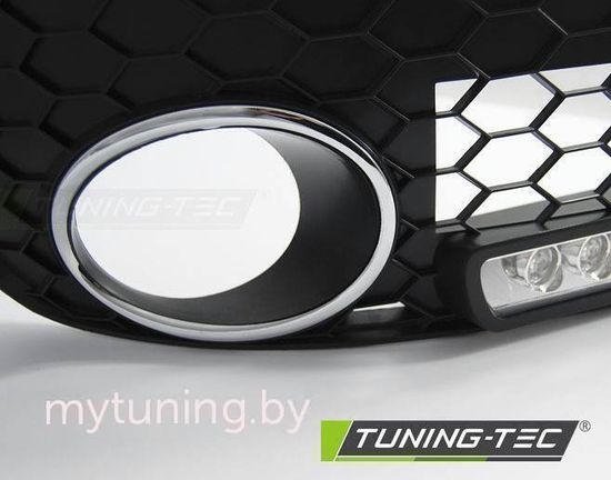 Дневные ходовые огни для Volkswagen Golf V GTI (03-09) Chrome с ПТФ