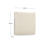 Изголовье из льняной ткани белого цвета Tanit со съемным чехлом 106 x 106 см