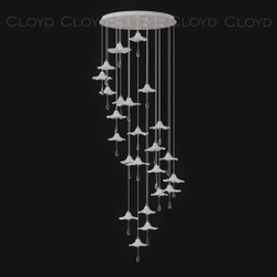 Люстра Cloyd SHANGRILA C33 / выс. 250 см - керамика - белый (арт.11490)