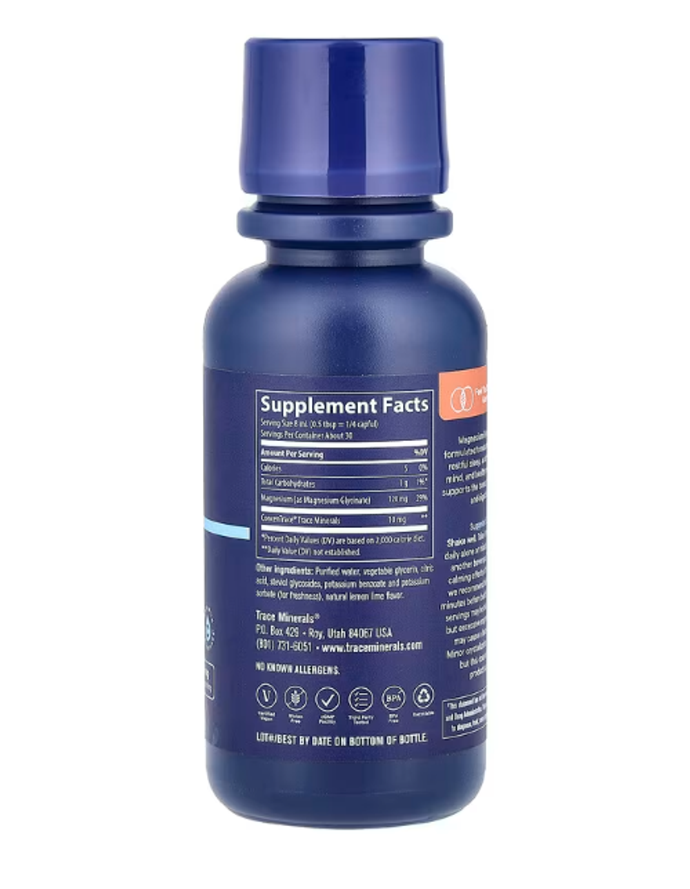 Trace, Liquid, глицинат магния, со вкусом лимона, 237 мл.
