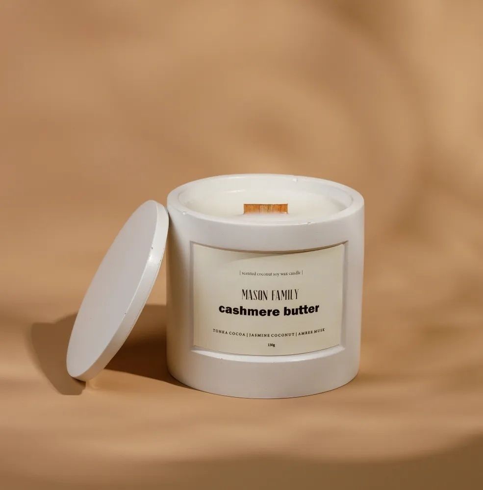 Свеча в арт-бетоне &quot;Cashmere Butter&quot;