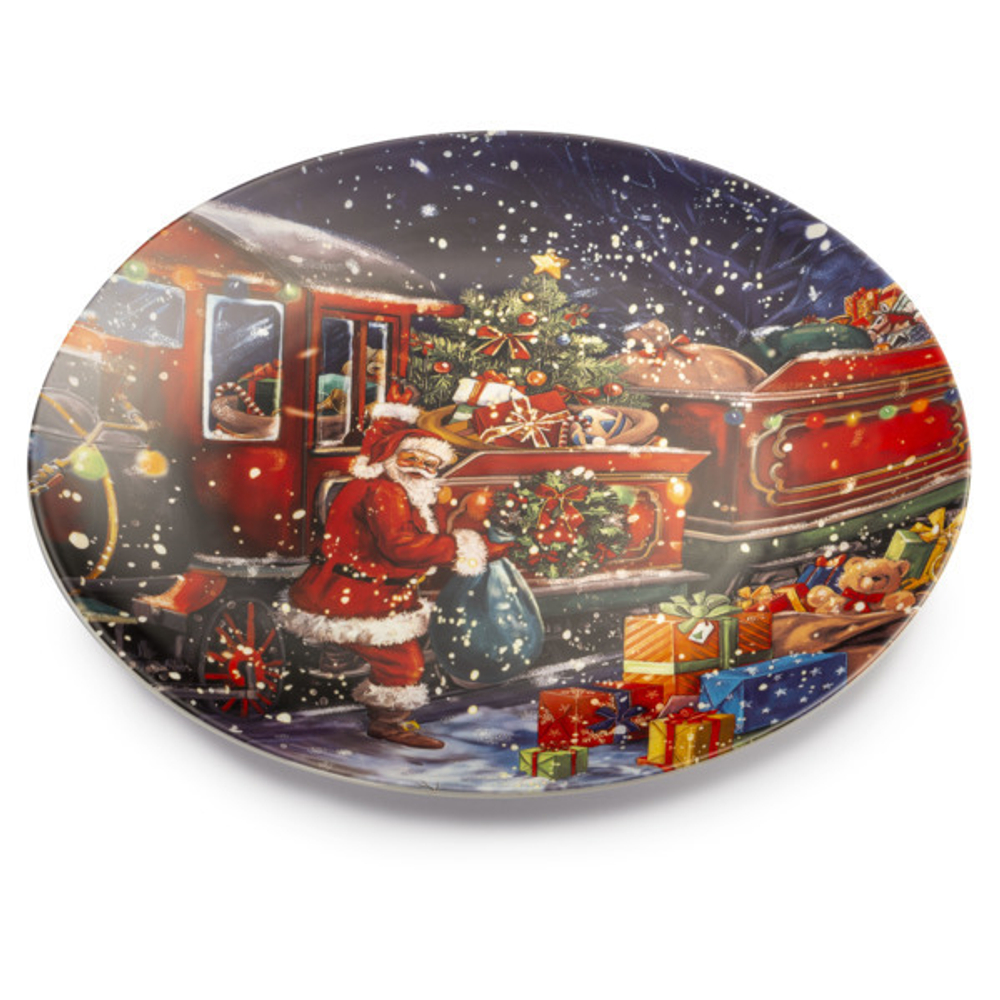 Блюдо сервировочное 36см Сюрприз Новогодняя ночь