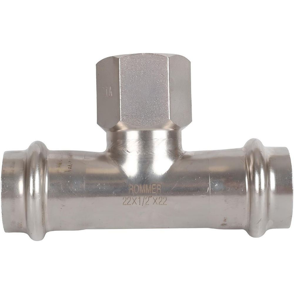 ROMMER Тройник с ВР 22x1/2" из нержавеющей стали прессовой