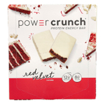 BNRG, Power Crunch, протеиновый энергетический батончик, со вкусом торта «Красный бархат», 12 батончиков, 40 г (1,4 унции) каждый