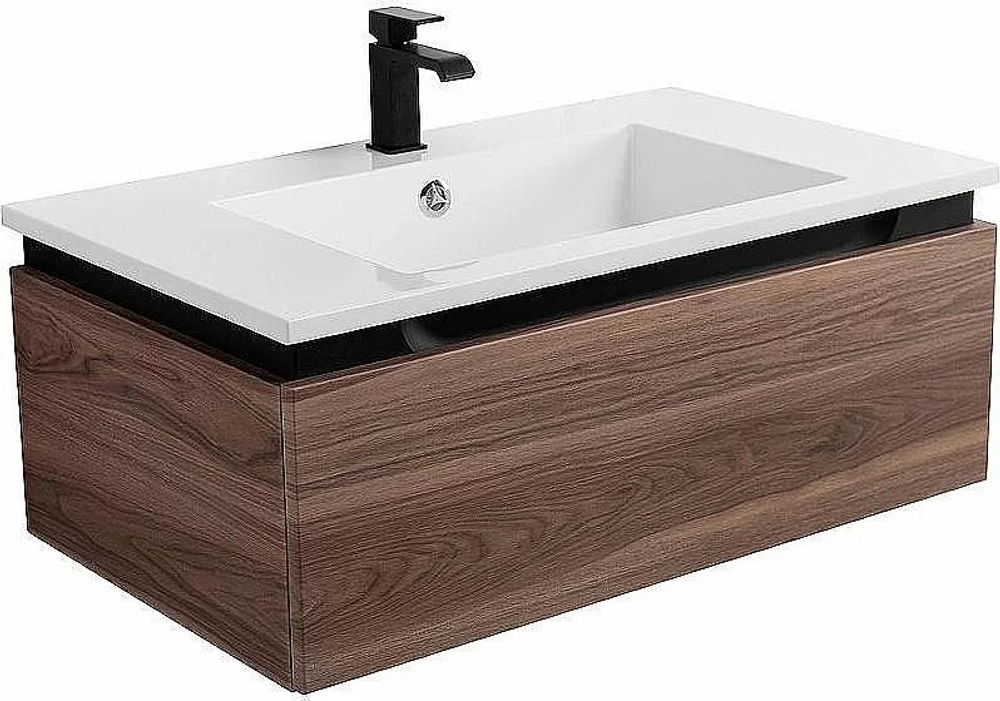 Тумба с раковиной Cezares Slider 80 SLIDER-800-1C-SO-NA орех дымчатый