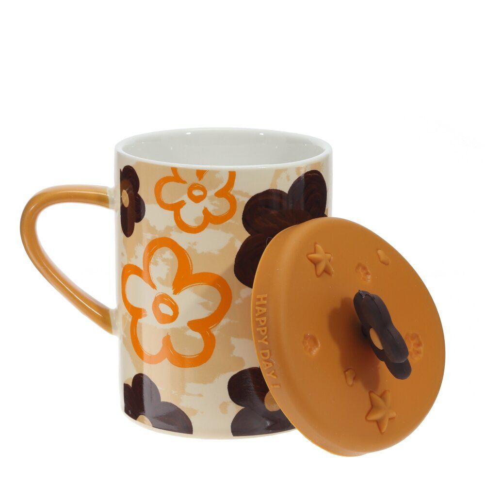 GAEM Кружка с крышкой, 400 мл, L12 W8,5 H12,5 см, 4в.