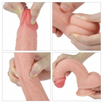 Фаллоимитатор на присоске Lovetoy Platinum Silicone Cock телесный, 20,5х3,9 см