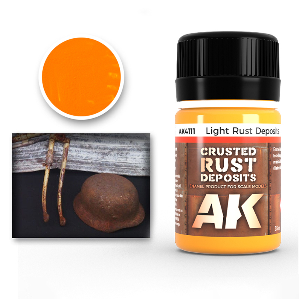 Эмалевый эффект ржавчины AK Interactive - Light Rust Deposits 35ml