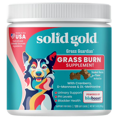Solid Gold, Grass Guardian ™, добавка от Grass Burn, для собак, с копченым беконом, 120 жевательных таблеток, 216 г (7,6 унции)