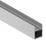 Накладной/подвесной алюминиевый профиль, 50х73,5х6000. Цвет: Анодированное серебро,серия:DN8HF