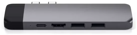 USB-концентратор Satechi Type-C Pro Hub Adapter with Ethernet (ST-TCPHE), разъемов: 3, space gray