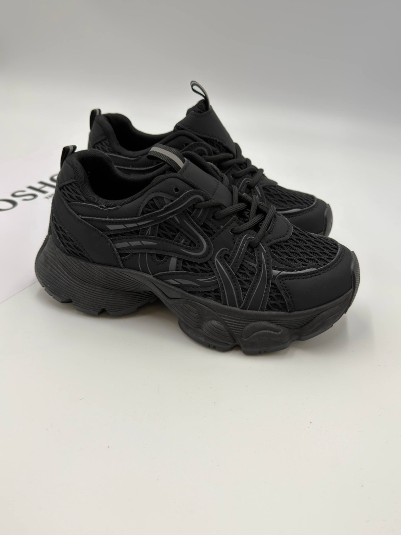 Кроссовки женcкие экокожа арт. 954-11 цвет "чёрный"