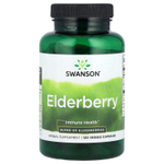 Swanson Vitamins, Elderberry, для укрепления иммунитета, 120 растительных капсул