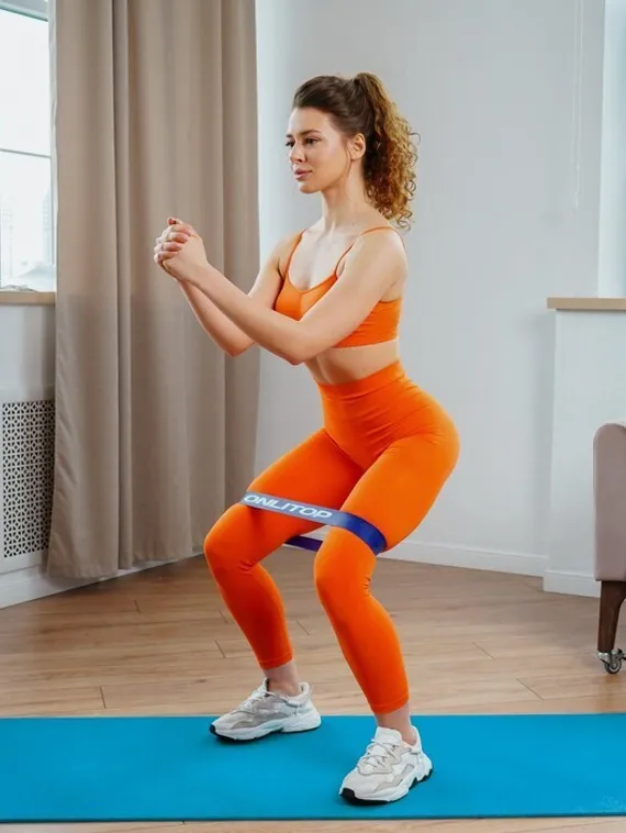 Фитнес-резинка 30,5 х 7,6 х 0,9 см, нагрузка до 8 кг, цвет синий