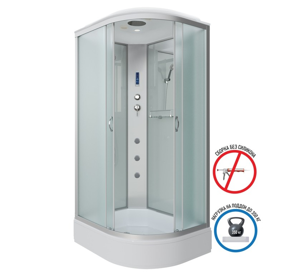Душевая кабина Niagara Classic NG-33984-14LF (90х80х215) средний поддон(26см),стекло матовое,4 места
