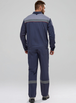 Костюм Флофт-1 СОП У. (тк.Саржа,250) брюки, т.серый/св.серый