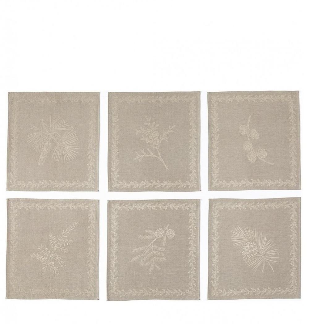 Набор салфеток 6шт 47х47 Leitner Foresta светло-серый