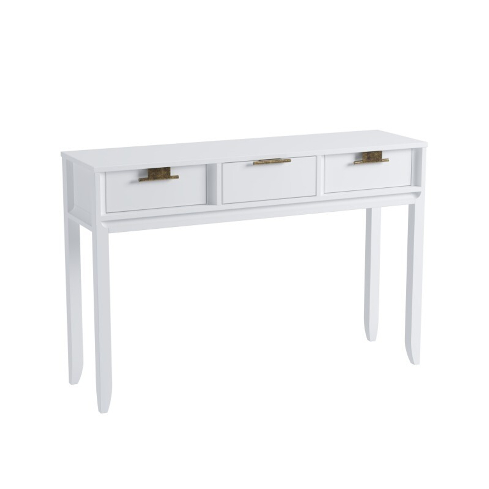 Консоль «Бридж» 3 ящика белый лак