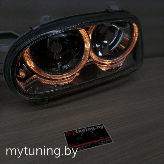 Передние фары angel eyes chrome для Volkswagen Golf 3