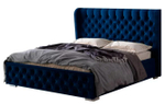 Кровать Франческа 1,4 м велюр океан(последний экземпляр)