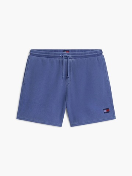 Шорты Tommy Jeans Waffled Beach Garment Dyed Blue Storm