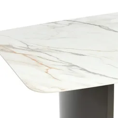 Обеденный стол Geometry 160х80 см, белая керамика