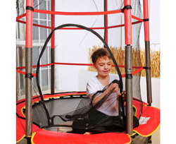Батут детский DFC TRAMPOLINE-RED 55" с сеткой