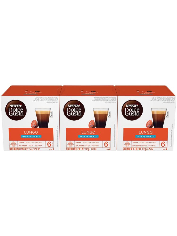 Кофе Nescafe Dolce Gusto Lungo Decaffeinato 16 шт x 3 уп
