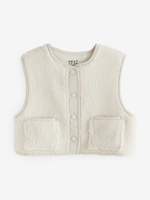 Жилет флисовый для девочки Next 378-010, Кремовый