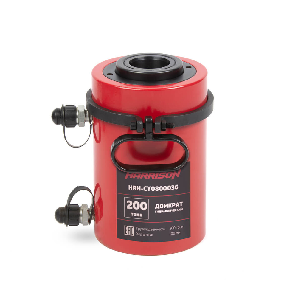 HRH-CY0800036 Гидравлический домкрат с полым штоком, двуполостной 200 тонн, 100 мм