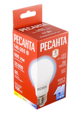 Лампа светодиодная Ресанта LL-R-A60-11W-230-6K-E27