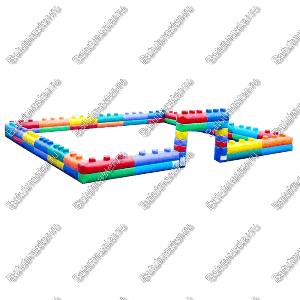 Надувная игровая комната "Лего" размер 7,5*7,5*1,5 м