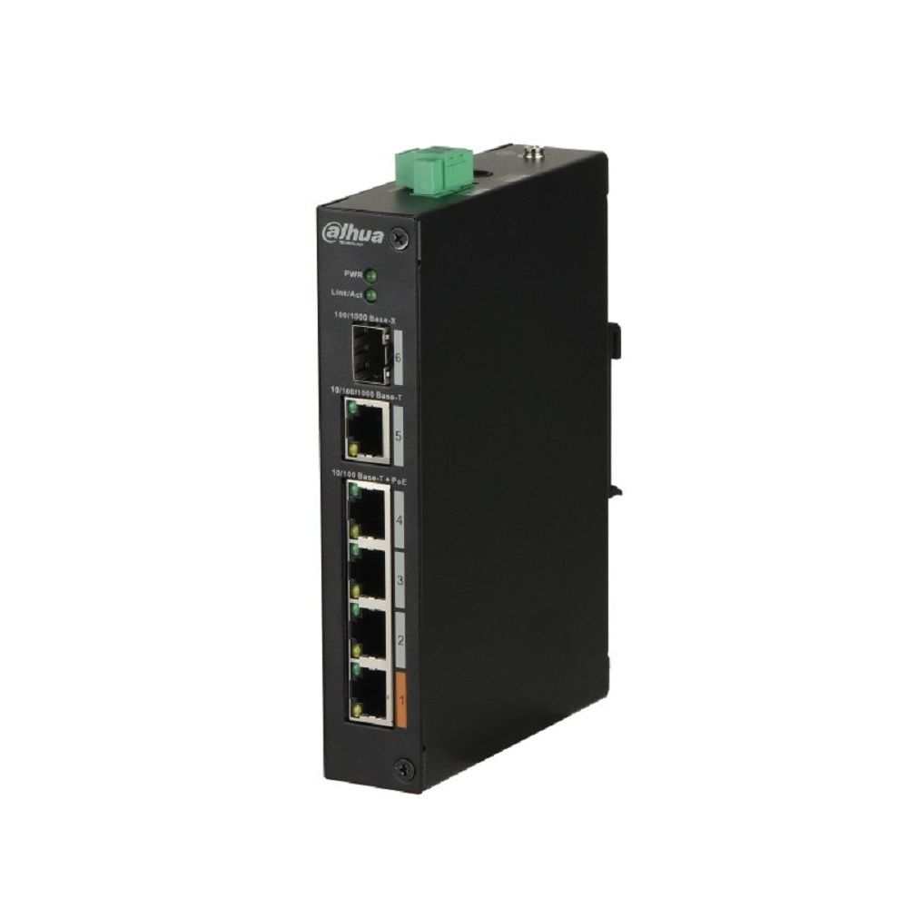 Уличный коммутатор на 6 портов на DIN-рейку DH-PFS3106-4ET-60