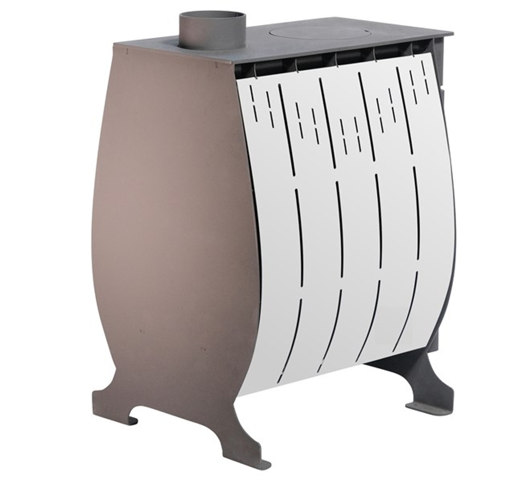 Печь воздухогрейная Сибирячка 9 кВт. Кожух из нержавеющей стали