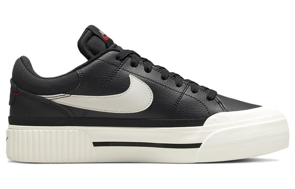 Nike Court Legacy Lift non-slip wear-resistant low-top sneakers women's black and white