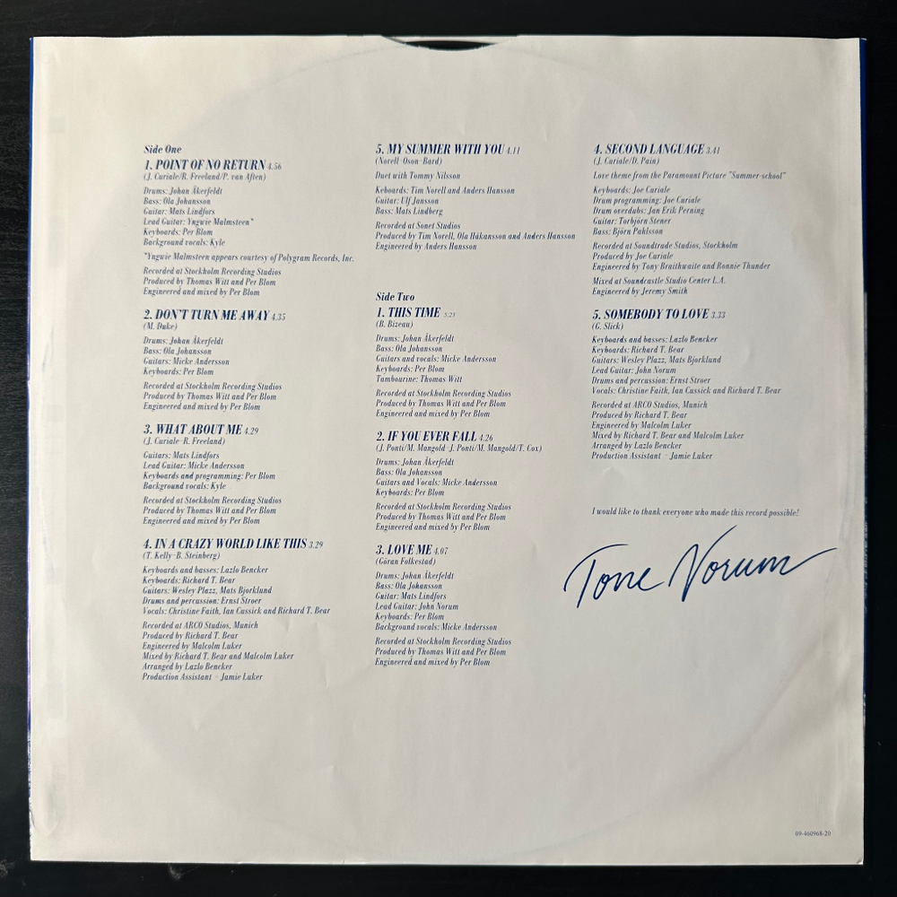 Tone Norum - This Time… (Скандинавия 1988г.)