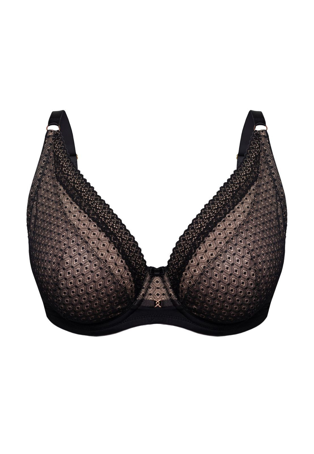 Бюстгальтер-бралетт Renee (Размер: 85C) (Цвет: черный с бежевым)