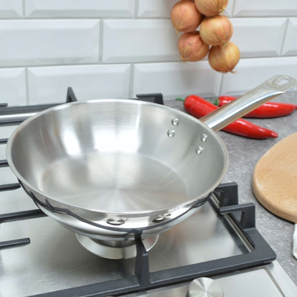 Сковорода 22см Общепит без крышки, корпус 0,6мм индукция ТРС 3,5мм