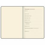 Ежедневник датированный 2025 А5 138x213 мм, BRAUBERG "Optimal", под кожу, резинка-фиксатор, держатель для ручки, черный, 115892