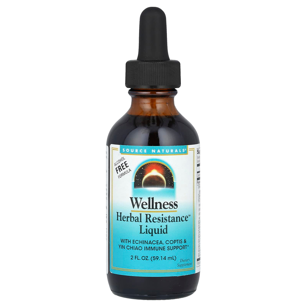 Source Naturals, Wellness, жидкость Herbal Resistance ™, без спирта, 59,14 мл (2 жидк. унц.)