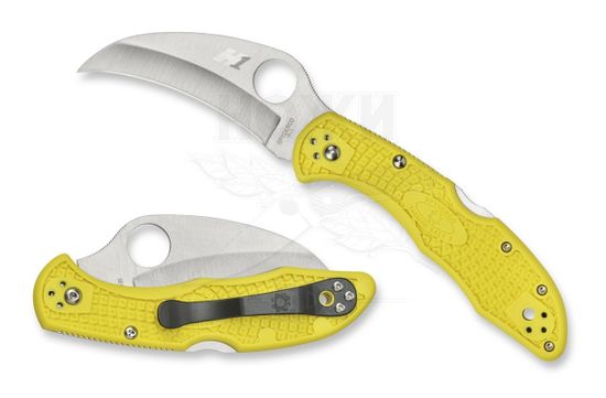 Складной нож Spyderco Tasman Salt 2 106PYL2 c клинком из стали H1, рукоять FRN