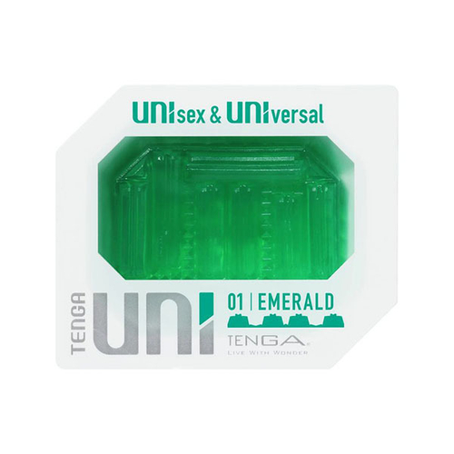 Зеленый мастурбатор-стимулятор Tenga Uni Emerald UNI-001
