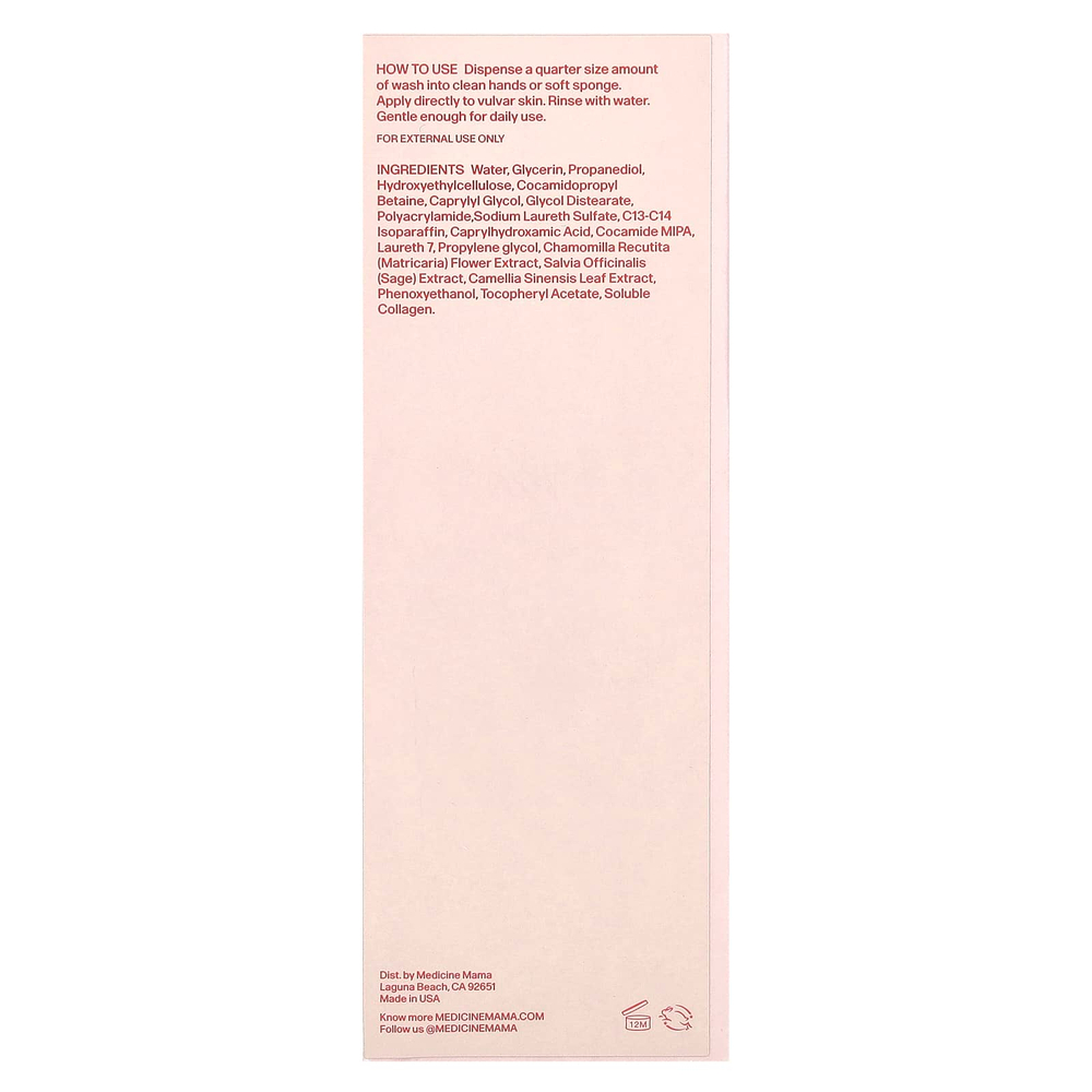 Medicine Mama, Vulva Wash, без отдушек, 236 мл (8 жидк. унц.)