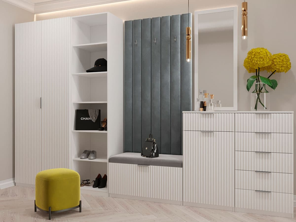 Шкаф 2-х дверный Валенсия, белый