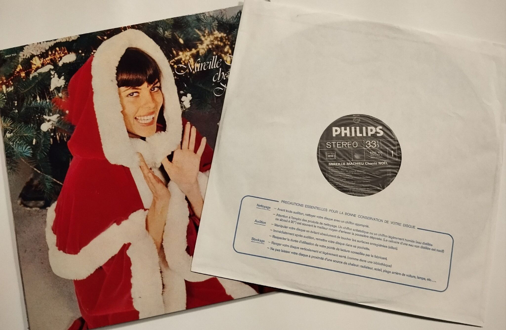 Винтажная виниловая пластинка LP Mireille Mathieu Мирей Матье Chante Noel (France 1979)